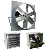 Canarm XB Series Belt Drive Wall Fans With Front Sleeve And Shutter