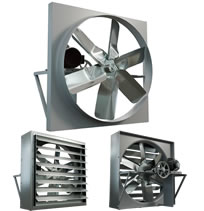 Canarm XB Series Belt Drive Wall Fans With Front Sleeve And Shutter