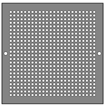 AirScape Custom Flat Perforated Grilles - 1/4 Inch Diameter Circle Pattern