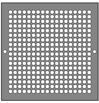 AirScape Custom Flat Perforated Grilles - 3/8 Inch Diameter Circle Pattern