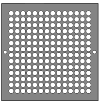 AirScape Custom Flat Perforated Grilles - 1/2 Inch Diameter Circle Pattern