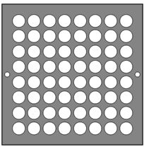 AirScape Custom Flat Perforated Grilles - 7/8 Inch Diameter Circle Pattern