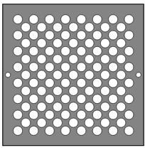 AirScape Custom Flat Perforated Grilles - Staggered 5/8 Inch Diameter Circle Pattern