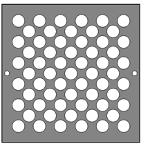 AirScape Custom Flat Perforated Grilles - Staggered 7/8 Inch Diameter Circle Pattern